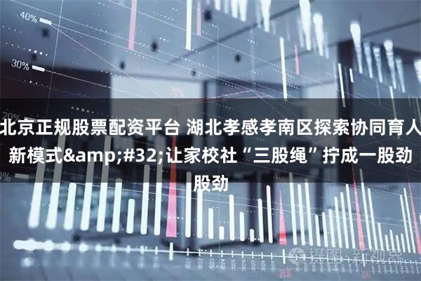 北京正规股票配资平台 湖北孝感孝南区探索协同育人新模式&#32;让家校社“三股绳”拧成一股劲